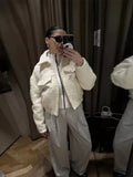 Fashionkova Women Elegant Contrast Stitching Knitted Pullover Casual O-neck Long Sleeves Warm Sweater 2024 Lady Autumn Commute Streetwear