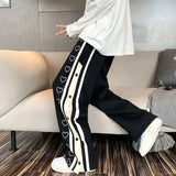 Fashionkova Harajuku Wide leg Sweatpants Oversize Men Streetwear Side Button Baggy Pants Casual Sport Split Basketball Women Track Trousers