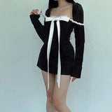 Fashionkova Vanilla Vista Striped Bow Dress