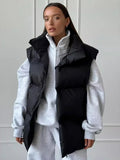 Fashionkova Christmas Gift outfit   Autumn Winter Cotton Vest Jacket Women Thicken Warm Loose Casual Vest Parkas Jacket Sleeveless Cotton Clothing Parkas