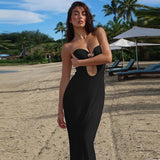 Fashionkova Caught My Eye Strapless Midi Dress