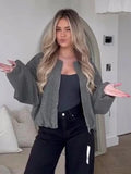 Fashionkova Zipper Woolen Solid Women Jacket Full Sleeve Pocket Female Coat 2024 Casual Fashion Autumn Loose O Neck Warm Soft Lady Outwear