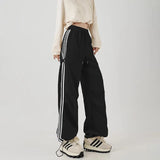 Fashionkova  Sweatpants Side Striped Kpop Sports Pants Joggers Women Grey Trousers Female Loose Casual Korean Streetwear Hip Hop