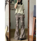 Women's Casual Retro Wide Leg Baggy Denim Trouser Harajuku Solid High Waist Loose Jeans 2024 Autumn American Vintage Pants