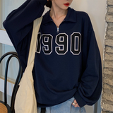 Fashionkova Vintage 90s Half Zip Sweatshirt