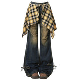 Fashionkova Teenage Drama Shirt-Tied Baggy Jeans