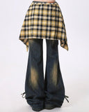 Fashionkova Teenage Drama Shirt-Tied Baggy Jeans