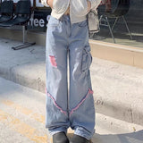 Fashionkova Y2K Wide Leg Jeans