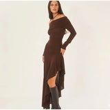 Fashionkova Zlata Ruffle Maxi Dress