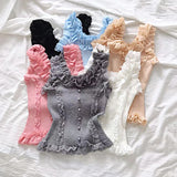 Fashionkova 2025 New Summer Lace Vest for Women External Wear Knitted Base Tank Top Summer Heavy Industry Knitted Sweater Top 2025 spring outfits