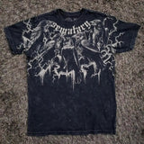 Fashionkova 2000s Affliction Retro American Men's T-shirt Couple round neck t-shirt motorcycle ins
