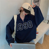 Fashionkova Vintage 90s Half Zip Sweatshirt