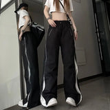 Fashionkova Party Outfit Y2K Techwear Sweatpants Women Streetwear Korean Hip Hop Harajuku Cargo Parachute Track Pants Lady Wide Leg Joggers Trousers 2024