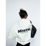 Fashionkova Crew Neck Logo Graphic Sweatshirt