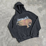 Fashionkova  '90s Y2K Rock Metal Band Vintage Punk Retro Graphics Print Oversize Hooded Pullover Men Clothing Tops Hoodies For Men