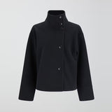 Fashionkova Stand Collar Women Winter Woolen Coats 2025 Spring Single Breasted Loose Female Long Sleeve Jacket Office Lady Street Short Coat ootd