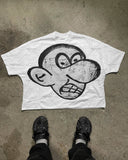 Fashionkova American hip hop street cartoon printed short sleeve T-shirt Men y2k Harajuku fashion summer casual loose couple shirt