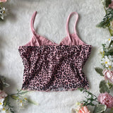 Fashionkova party outfit  Leopard Print Suspender Emo Girl Sexy Commut Y2K Crop Top American Retro Streetwear Harajuku Aesthetic Hip Hop Chic Women's Tops