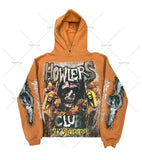 Fashionkova American Retro Trendy Streetwear Rock Punk Style Harajuku Anime Car Print Hoodie Men Goth Fashion Casual Oversized Sweatshirt