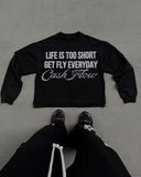 Fashionkova Streetwear Double Layer Long Sleeve Round Neck Pullover New Y2k Clothes Hip Hop Goth Hot Diamond Letter Print Leisure Sweatshirt