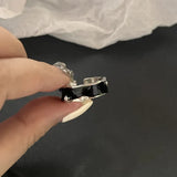 Fashionkova Gothic Fashion Rings For Women Girls Crystal Black Spider Open Ring Hip Hop Punk Irregular Animal Finger Jewelry Halloween Gift