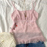 Fashionkova valentine's day aesthetic Solid Color Suspender Lace Casual Urban Beauty Commuting Y2K Crop Top Sexy Harajuku Aesthetic Emo Girl Chic Fashion Women's Tops