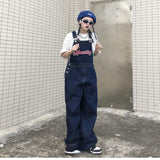 Fashionkova  Party Outfit  Embroidered Denim Women Jumpsuits American Vintage Summer Fashion Loose Causal Overalls Straight Wide Leg Pants for Female