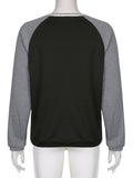 Fashionkova Patchwork Striped Crew Sweatshirt