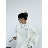 Fashionkova Crew Neck Logo Graphic Sweatshirt