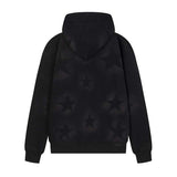 Fashionkova Oversized Star Print Zip Up Hoodie