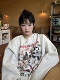 Fashionkova Puppy Cat Print Loose Sweatshirt