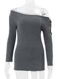Fashionkova Valentine's Day Aesthetic Trendix Off Shoulder Patchwork Lace Dress 2025 Spring Slim Long Sleeve Bandage Mini Dresses Femme Summer Party Streetwear Women