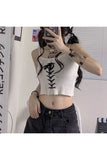 Fashionkova Acubi Backless White Knitted Crop Top