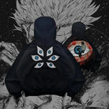 Fashionkova  Y2k 2024 American Eye Patchwork Hoodie New Y2k Harajuku Street Trend Niche Dark Retro Casual Long-sleeved Sweatshirt Demon