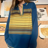 Fashionkova Grandma Striped Sweatshirt