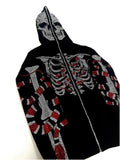 Fashionkova Zip Hoodie Men Y2K clothes Hoodie Fashion Hoodies Goth rhinestones Butterfly Skeleton Print Long Sleeve Sweatshirt Oversized Top