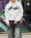 Fashionkova  Y2K American Retro Fashion Loose Oversized Sweatshirt Men Street Hip-hop Harajuku Letter Print Casual Versatile Hoodie Women