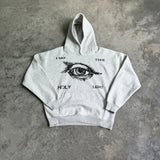 Fashionkova  Retro Hooded Men Tops 100% Cotton Fleece Simple Graphic Print Niche Oversize Vintage Pullover Sweatshirt Hoodies For Men