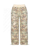 FashionKova-Zipper hoodie Camouflage sweatpants 2-piece set Y2K Women's clothing Goth Alphabet embroidered pullover Sweatshirt casual pants