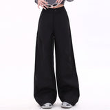 Fashionkova Casual Friday Wide-Leg Black Pants