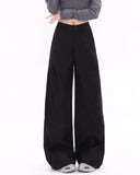 Fashionkova Casual Friday Wide-Leg Black Pants