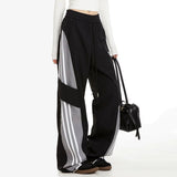 Fashionkova Blokette Style Cargo Stripe Pants