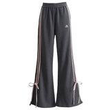 Fashionkova Bow Side Stripe Sweatpants