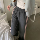 Fashionkova Bow Side Stripe Sweatpants