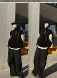 Fashionkova Christmas Gift outfit  Black Wide Leg Parachute Pants Women Vintage 90s Oversized Casual Trousers Female Gorpcore Harajuku Fashion Streetwear