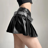 Fashionkova Women Mall Streetwear Punk Sliver Skirt High Waist Pleated Harajuku Cyber Emo Alternative Rave Outfit Female Falda Sexy Mujer ootd