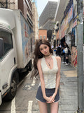 Fashionkova Spring French Vintage Sweet 2 Piece Sets Women Y2k Sexy V-neck Design Mini Skirt Suits Female Lace Korea Style Chic Outfits 2025