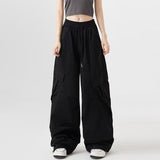 Fashionkova Party Outfit American Vintage Fashion Cargo Pants Women Hip-hop Street Personality Women's Cargo High Waist Summer Popular Trousers Woman