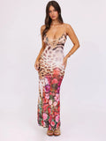 Fashionkova Valentine's Day Aesthetic Articat Sexy Spaghetti Strap Lace Up Print Slim Party Club Beach Holiday Dress Women Tight Backless Female Vestidos Summer 2024