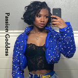 Fashionkova Women Pink Shiny PU Camouflage Puffer Jacket Winter Camo Bubble Coats Zip Paisley Leather Patchwork Parkas Down Both Side Wear Valentine's Day Aesthetic